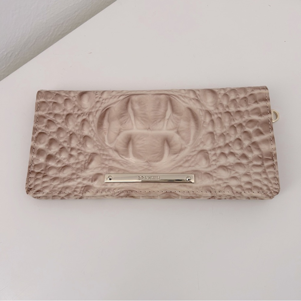 NWOT - Beautiful Brahmin Pink Melbourne Ady Wallet